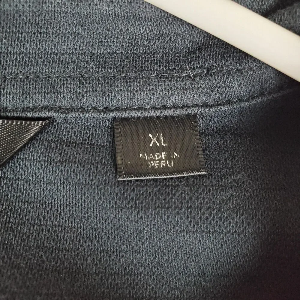 Travis Mathew Polo Shirt Mens XL Blue Striped Pima Cotton Golf Performance Top - Picture 4 of 11